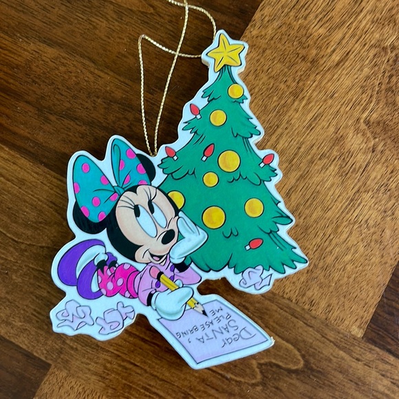 VINTAGE DISNEY BABY MINNIE MOUSE BY CHRISTMAS TREE ORNAMENT - SO CUTE! - Picture 1 of 4